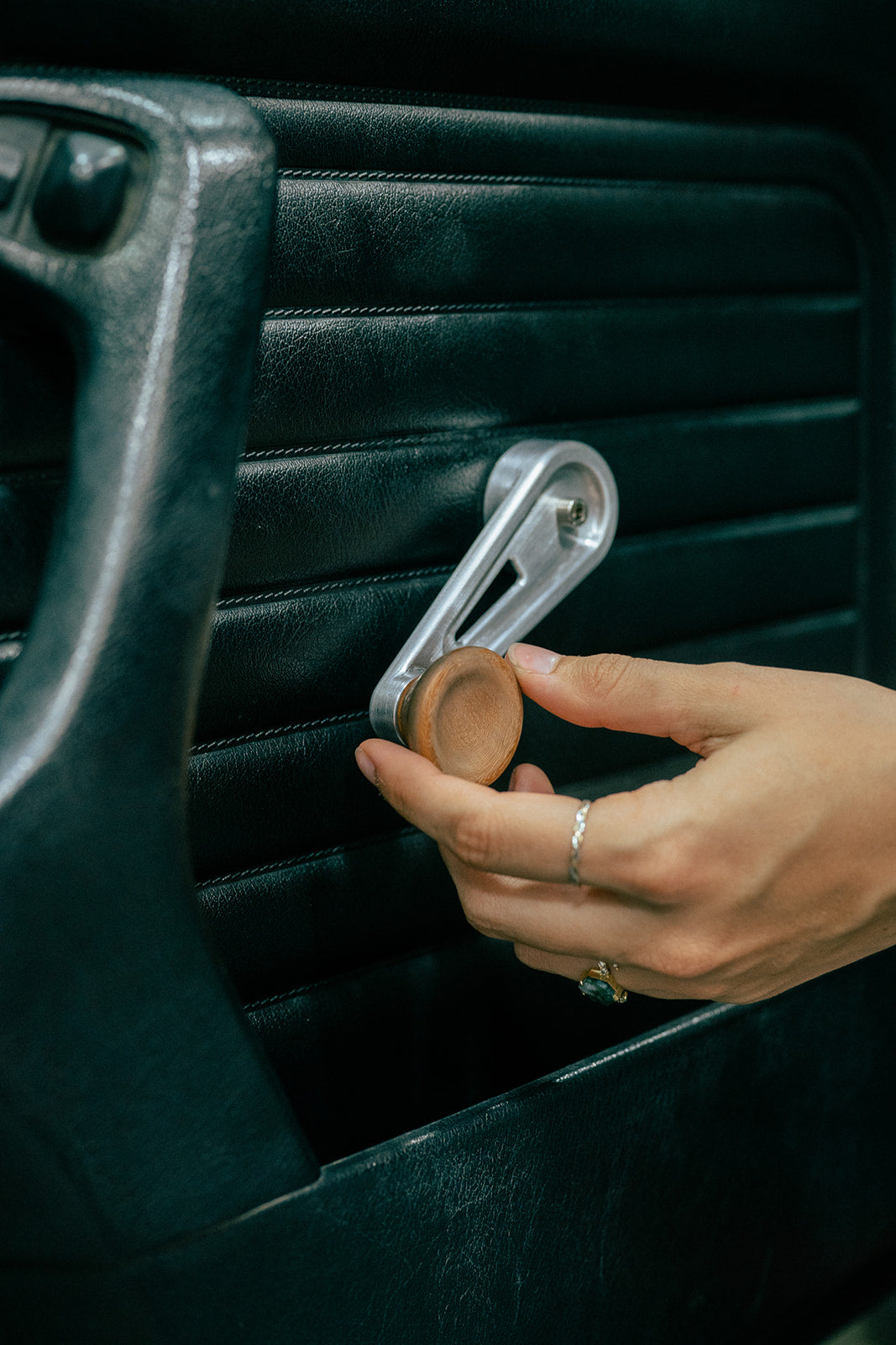 E30 Billet Window Crank with Wood Knob (Set)